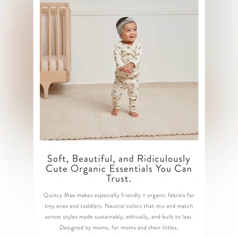 Last Call! Quincy Mae 2pc Organic Cotton Set, Hi-Low Top & Drawstring Pants - Picture 10 of 12